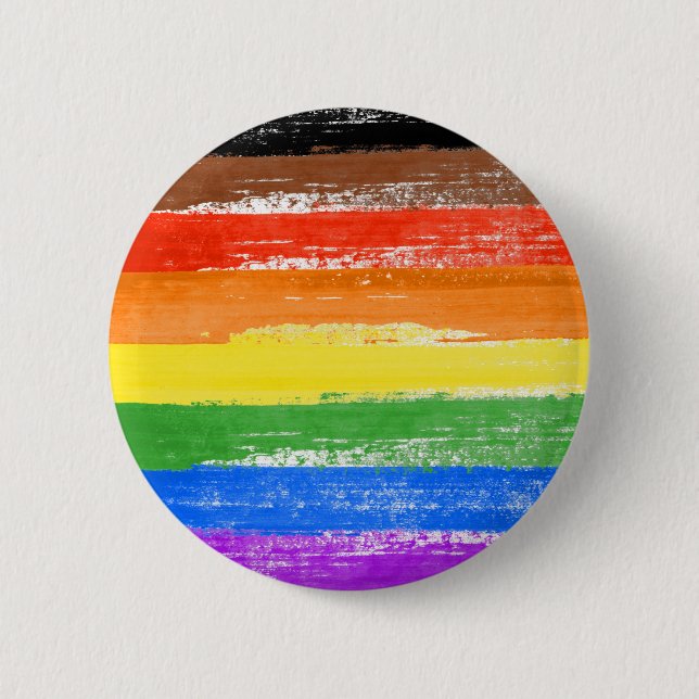 LGBTQIA+ Pride-målning Knapp (Framsida)
