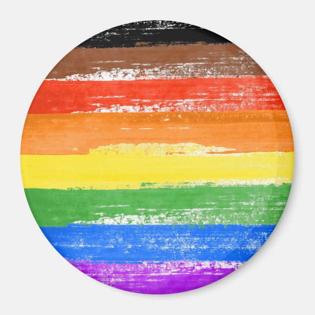LGBTQIA+ Pride-målning Magnet (Framsidan)