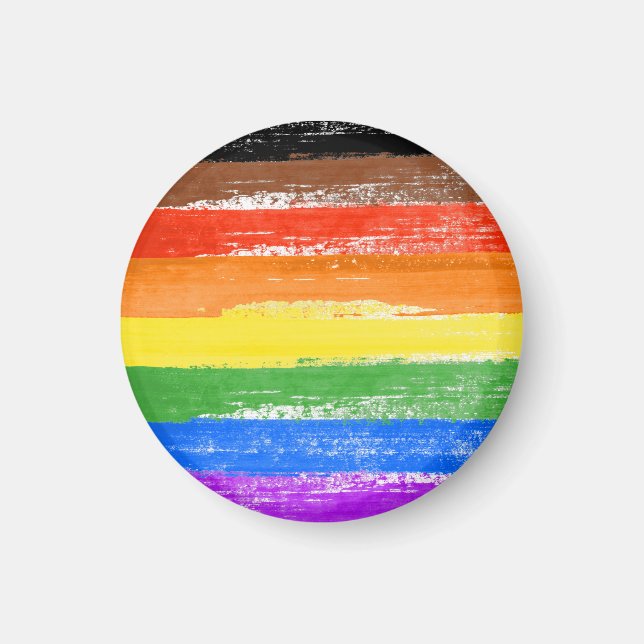LGBTQIA+ Pride-målning Magnet (Framsidan)