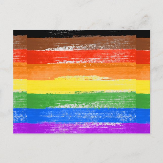 LGBTQIA+ Pride-målning Vykort (Framsida)