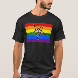 LGBTQIA+ Pride Pentagram T Shirt