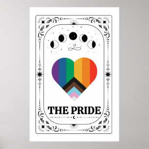 LGBTQIA Pride Tarot Gay Trans Queer Regnbåge Zodia Poster