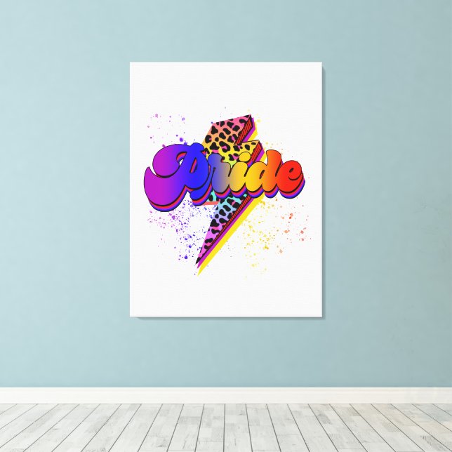 LGBTQIA+-Pridets supportmedvetenhet Canvastryck (Insitu (trägolv))
