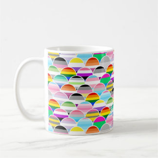 LGBTQIA+ Queer Vinklad Pride Flag Fans Kaffemugg