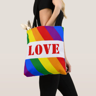 LGBTQIA+ regnbågsflaggans ränder för Pride Month - Tygkasse