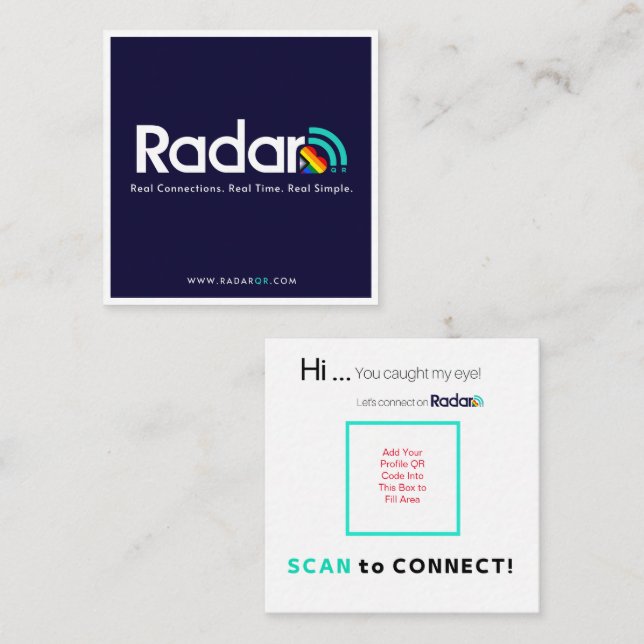 LGBTQIA+-samling - QR-kort Fyrkantigt Visitkort (Fram/baksida)