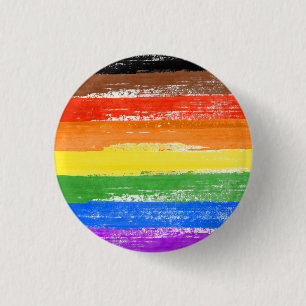LGBTQIA+ Stolthet Färg Knapp