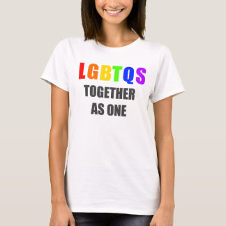 LGBTQS tillsammans som en T-shirt