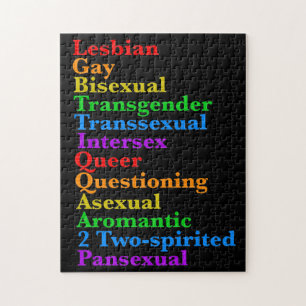 LGBTTIQQAA2P Pridet Diversity Rainbow LGBTQ-förko Pussel