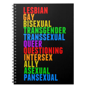 LGBTTQIAAP-Pridet Diversity Rainbow Acrostic Anteckningsbok