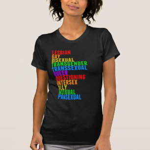 LGBTTQIAAP-Pridet Diversity Rainbow Acrostic T-shirt