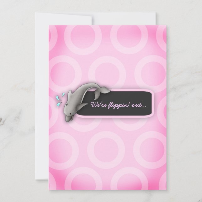 LGC| Flippin out Girl Baby Shower Inbjudningar (Framsida)