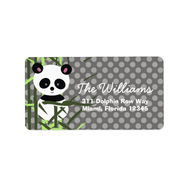 LGC | Peek A Boo Panda Adressetikett (Framsidan)