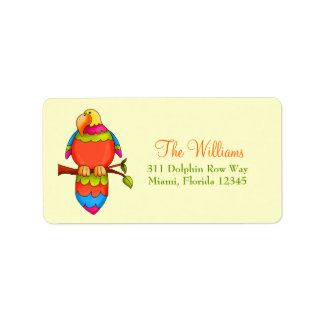 LGC Tropical Parrot Adressetikett