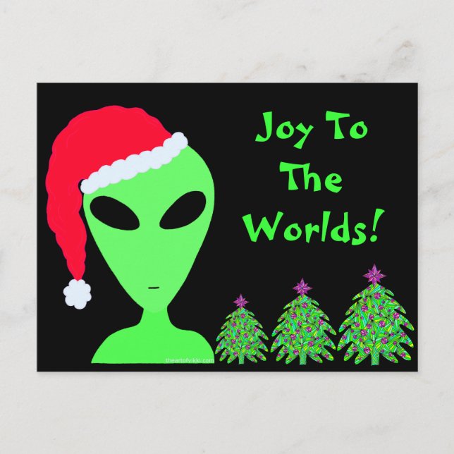 LGM i tomten och Träd Joy till världen Helg Vykort (Framsida)