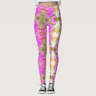 Lgngs för blomma för harmonidruvaTradescantia Leggings