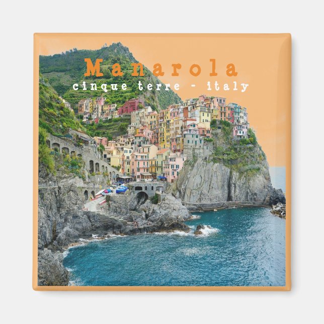 LGR0012 MANAROLA - Cinque Terre - Italien - Fridge Magnet (Framsidan)