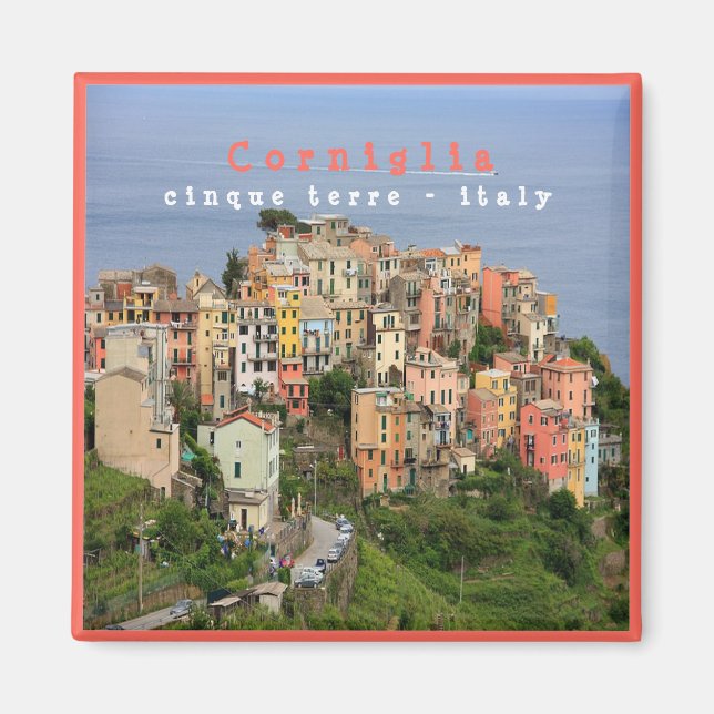 LGR001 CORNIGLIA - Cinque Terre - Fridge Magnet (Framsidan)