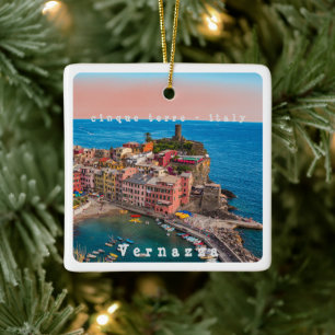 LGR002 VERNAZZA, Cinque Terre, Italien Julgransprydnad Keramik