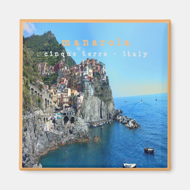 LGR004 MANAROLA - Cinque Terre - Italien - Fridge Magnet (Framsidan)