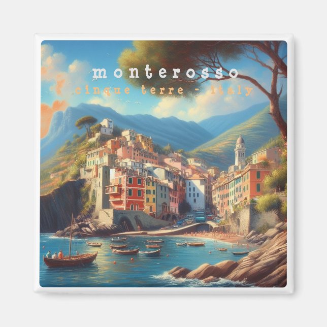 LGR006 MONTEROSSO - Cinque Terre - Italien - Fridg Magnet (Framsidan)