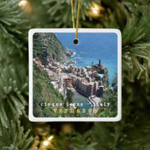 LGR007 VERNAZZA, Cinque Terre, Italien Julgransprydnad Keramik
