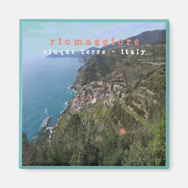 LGR008 RIOMAGGIORE - Cinque Terre - Italien - Frid Magnet (Framsidan)