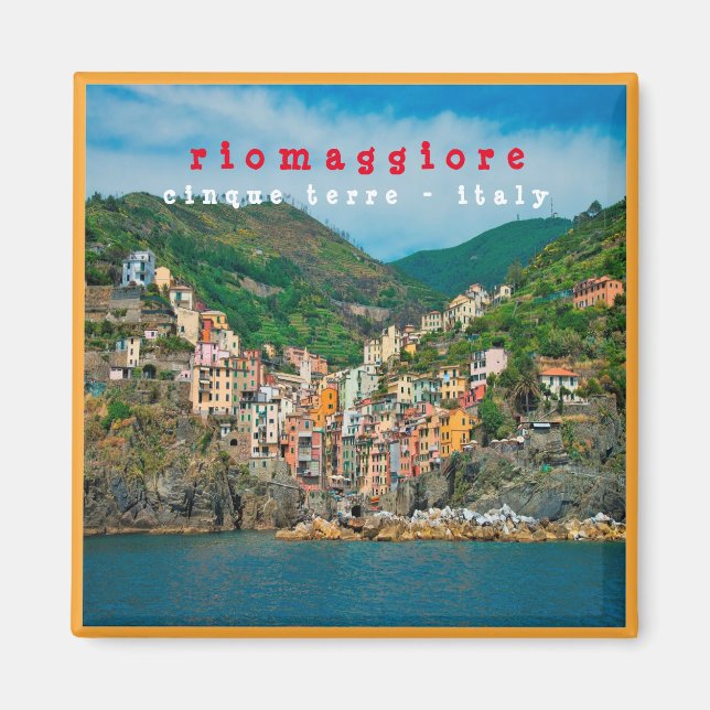 LGR010 RIOMAGGIORE - Cinque Terre - Italien - Frid Magnet (Framsidan)