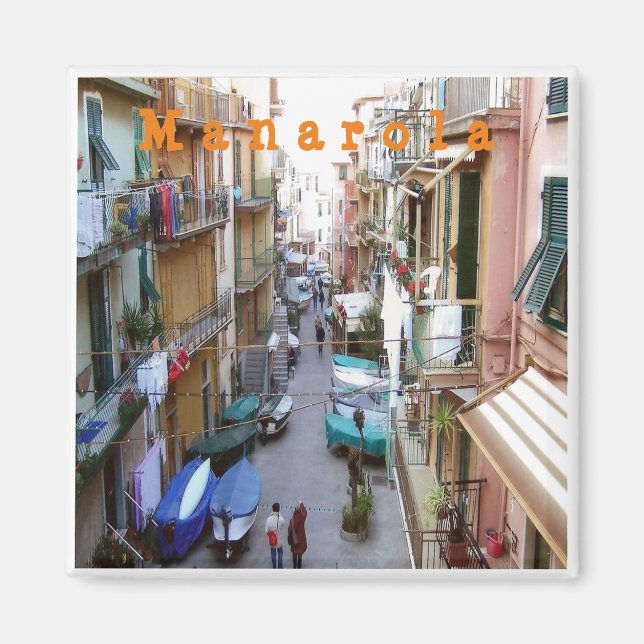 LGR015 MANAROLA - Gammal stad - Cinque Terre - Fri Magnet (Framsidan)