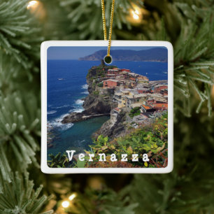 LGR024 VERNAZZA - Cinque Terre - Italien Julgransprydnad Keramik