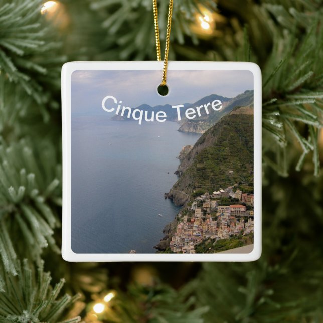 LGR030 CINQUE TERRE - Liguria - Italien Julgransprydnad Keramik (Träd)