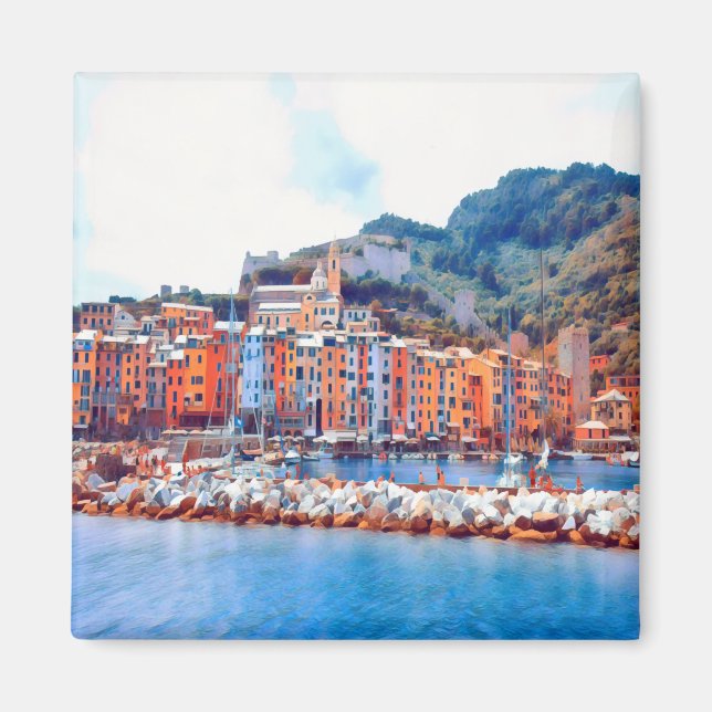 LGR034 PORTO VENERE - Liguria - Italien - Fridge Magnet (Framsidan)
