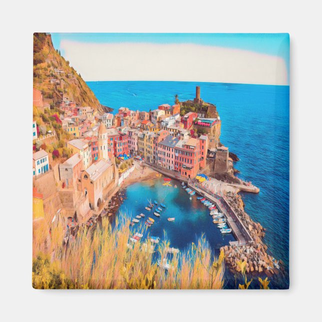 LGR036 VERNAZZA - Cinque Terre - Italien - Fridge Magnet (Framsidan)