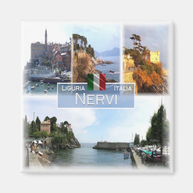 LGR042 NERVI, Mosaic, Ligurien, Italien, Fridge Magnet (Framsidan)