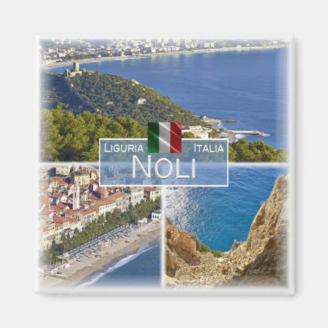 LGR048 NOLI - Mosaic - Ligurien - Italien - Fridge Magnet (Framsidan)