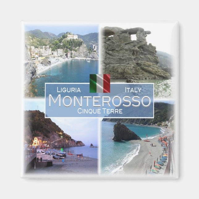 LGR059 MONTEROSSO - Mosaic - Italien - Fridge Magnet (Framsidan)