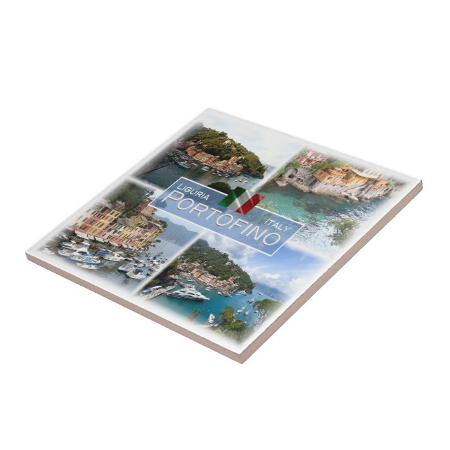 LGR063 PORTOFINO, Mosaic, Ligurien, Italien Kakelplatta (Sidan)