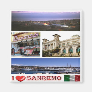 LGR071 SANREMO I Kärlek - Mosaic - Italien - Fridg Magnet