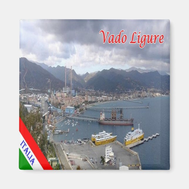 LGR076 VADO LIGURE, Liguria, Italien, Fridge Magnet (Framsidan)