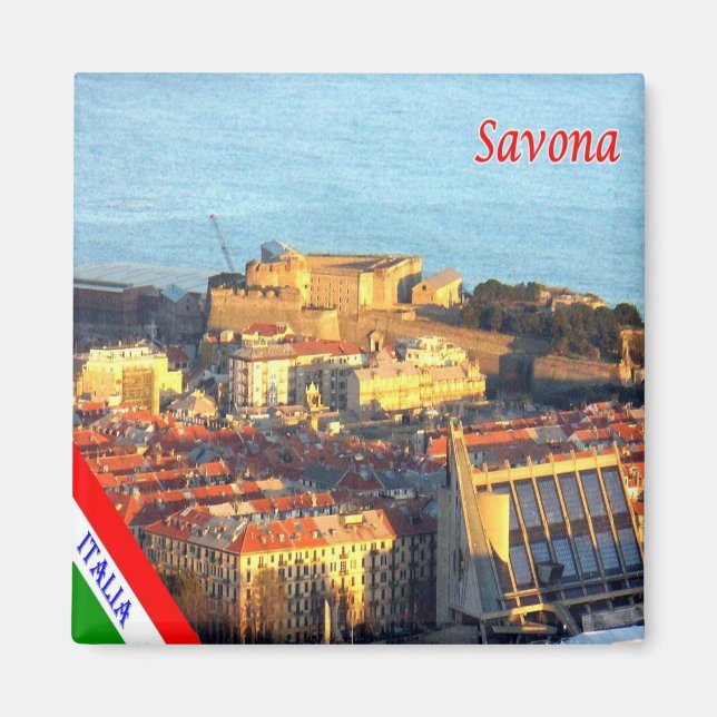 LGR078 SAVONA - Ligurien - Italien - Fridge Magnet (Framsidan)