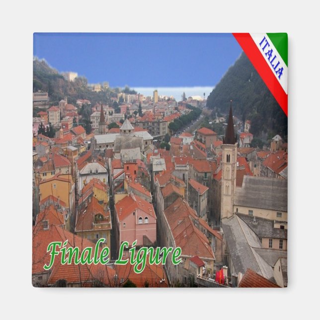 LGR089 FINALE LIGURE, Liguria, Italien, Fridge Magnet (Framsidan)