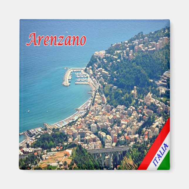 LGR097 ARENZANO, Ligurien, Italien, Fridge Magnet (Framsidan)