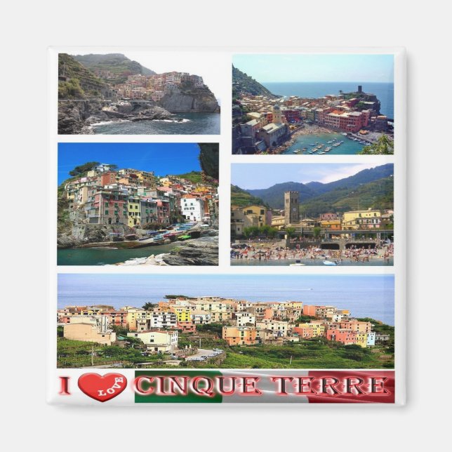 LGR104 CINQUE TERRE I Kärlek - Italien - Fridge Magnet (Framsidan)