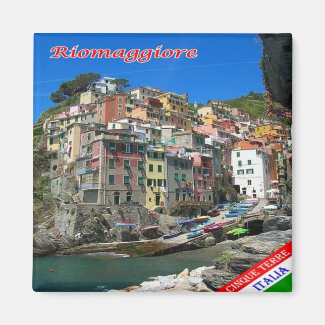 LGR134 RIOMAGGIORE, Cinque Terre, Italien, Fridge Magnet (Framsidan)