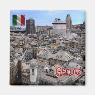 LGR151 GENOA Cityscape, Ligurien, Italien, Fridge Magnet