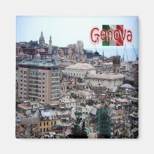 LGR152 GENOA, Översikt över hamn, Italien, GRÖN Magnet