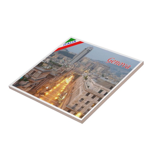 LGR163 GENOA, Brigata Liguria, Italien Kakelplatta (Sidan)