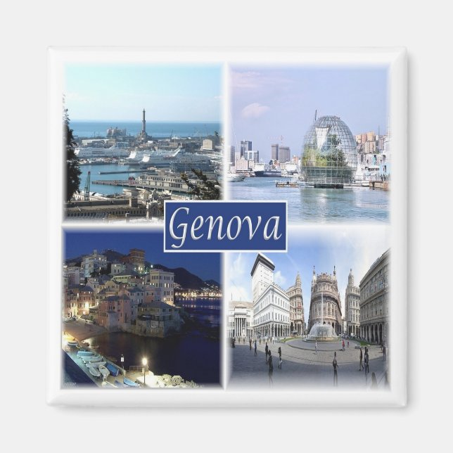 LGR164 GENOVA, Mosaic, Ligurien, Italien, Fridge Magnet (Framsidan)