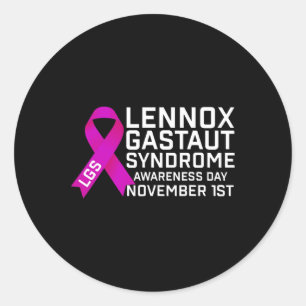 Lgs Awarenes-dagen Lennox Gastaut Syndrome Awarene Runt Klistermärke
