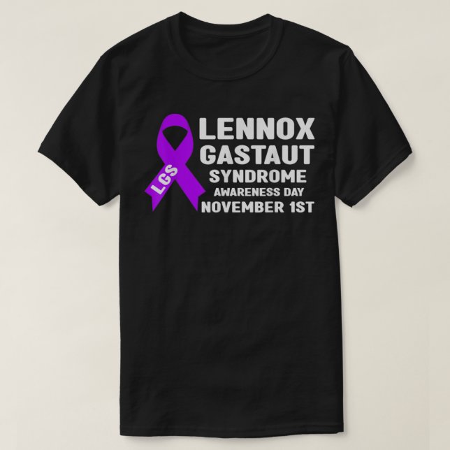 LGS Awareness Month, Lennox Gastaut Syndrome Medve T Shirt (Design framsida)